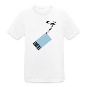 Prix-tag - T-shirt respirant Homme - blanc - Devant - AI Model Male 185 dark (185cm)