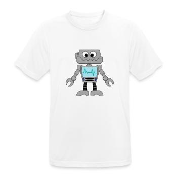 Robot Technology Computer Electronics Idée cadeau - T-shirt respirant Homme - blanc - Devant - AI Model Male 185 dark (185cm)