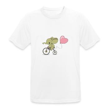 Bicycling elephant - Men's Breathable T-Shirt - white - Front - AI Model Male 185 dark (185cm)