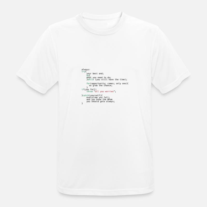 Geek Coder - Men's Breathable T-Shirt - white