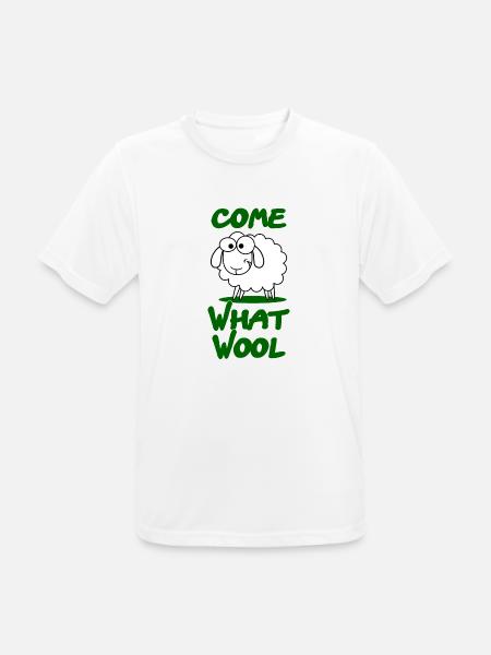 Come What Wool Schaaf Witziges Design Geschenk - Männer T-Shirt atmungsaktiv - Weiß