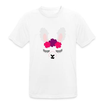 Lustige Lama-Lama-Alpaka-T-Shirt Geschenkideen - Männer T-Shirt atmungsaktiv - Weiß - Vorne - AI Model Male 185 dark (185cm)