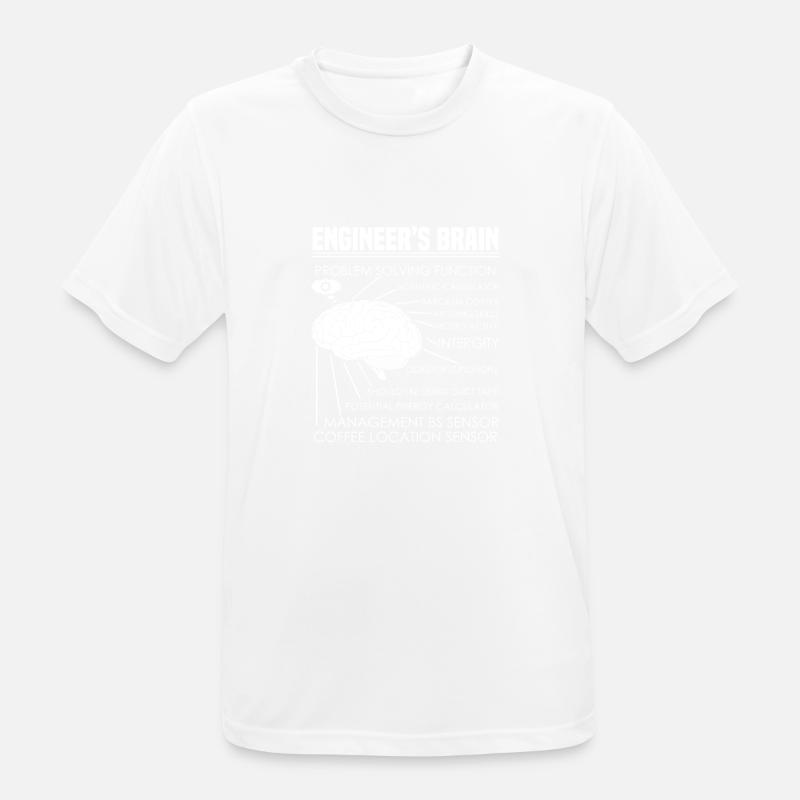 Engineer's Brain Problem Solving - Men's Breathable T-Shirt - white