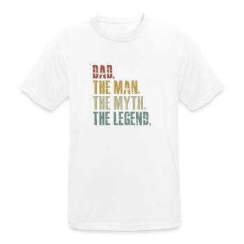 DAD THE MAN THE MYTH THE LEGEND VINTAGE - Men's Breathable T-Shirt - white - Front - AI Model Male 185 dark (185cm)