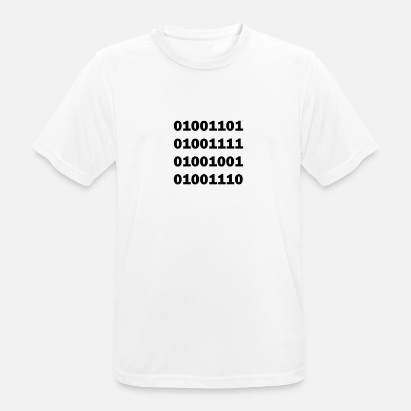Binary code MOIN - Men's Breathable T-Shirt - white