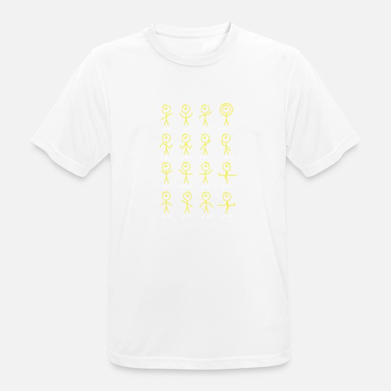 Funny Math Stick Figures Doing Functions - Men's Breathable T-Shirt - white