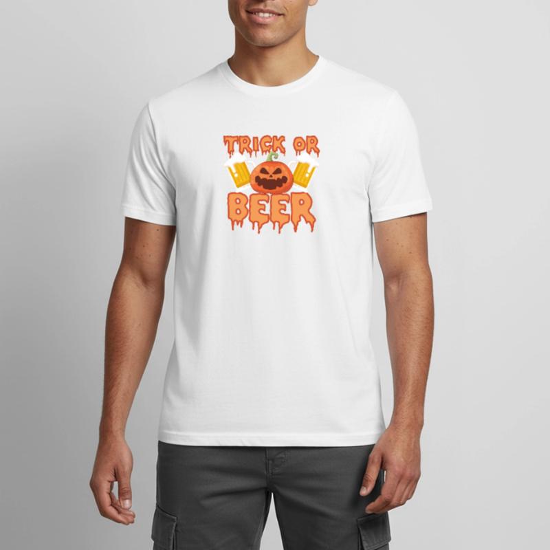 Trick oder Bier Lustiges Halloween Männer T-Shirt atmungsaktiv