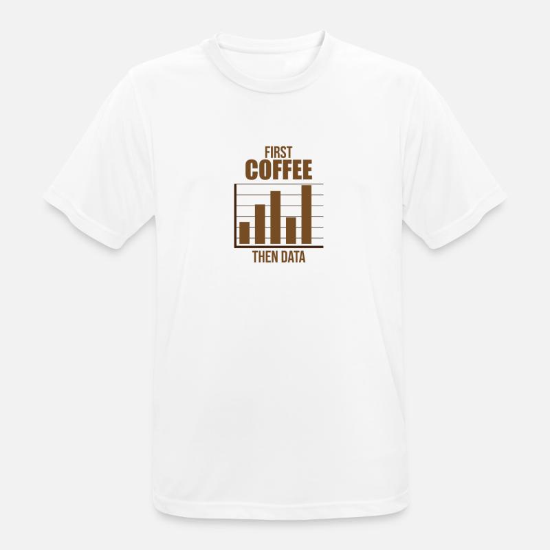 Data Analyst Analytics Kaffeeliebhaber Geschenk - Männer T-Shirt atmungsaktiv - Weiß