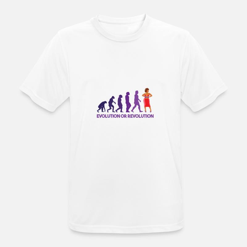 Drag Queen Evolution Oder Revolution - Männer T-Shirt atmungsaktiv - Weiß