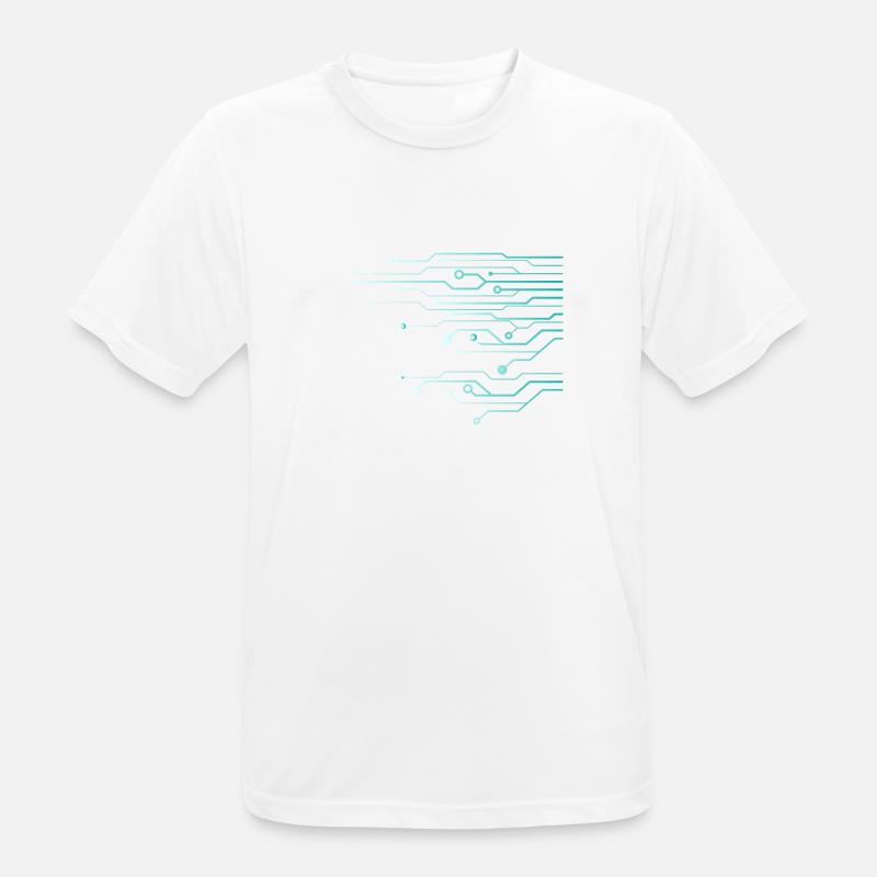 Computer Circuit Engineer Computer Nerd - Männer T-Shirt atmungsaktiv - Weiß