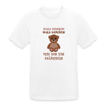 süßer bär spruch tedddybär Geschenk - Männer T-Shirt atmungsaktiv - Weiß - Vorne - AI Model Male 185 dark (185cm)