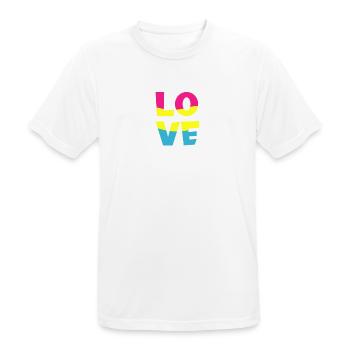 pansexual LGBT pansexual love gift - Men's Breathable T-Shirt - white - Front - AI Model Male 185 dark (185cm)