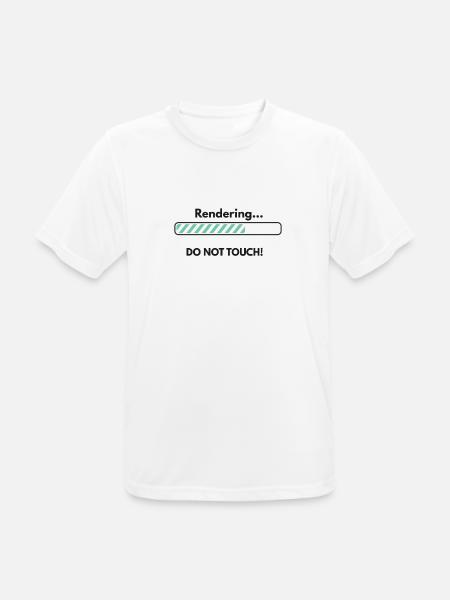 Lustiges Videobearbeitungs-Rendering Berühren Sie kein Video - Männer T-Shirt atmungsaktiv - Weiß