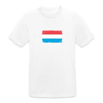Luxembourg Herzschlag Flagge Vintage Luxembourg - T-shirt respirant Homme - blanc - Devant - AI Model Male 185 dark (185cm)