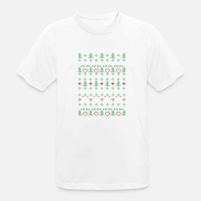 Ornament Pullover hässlicher Pullover - Männer T-Shirt atmungsaktiv - Weiß