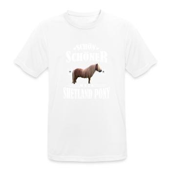Schön Schöner Mein Shetland Pony - Männer T-Shirt atmungsaktiv - Weiß - Vorne - AI Model Male 185 dark (185cm)