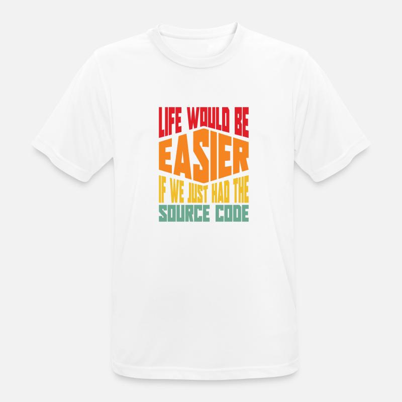 Programmierer Coder Software Entwickler - Männer T-Shirt atmungsaktiv - Weiß