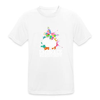 Autism Awareness I ADHD I ASD I Embrace - Men's Breathable T-Shirt - white - Front - AI Model Male 185 dark (185cm)