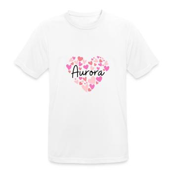 Ich liebe Aurora - Männer T-Shirt atmungsaktiv - Weiß - Vorne - AI Model Male 185 dark (185cm)
