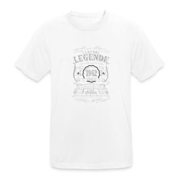 Geboren 1962 60. Geburtstag Lebende Legende 1962 - Männer T-Shirt atmungsaktiv - Weiß - Vorne - AI Model Male 185 dark (185cm)