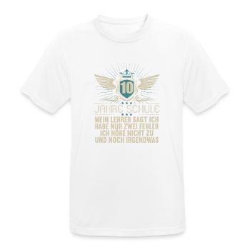 Realschule bestanden Realschulabschluss 2022 - Männer T-Shirt atmungsaktiv - Weiß - Vorne - AI Model Male 185 dark (185cm)