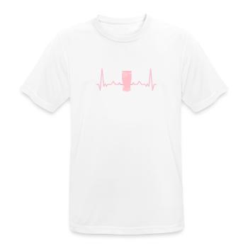 Heartbeat Crafts Bière Alcool Brasseur Boire - T-shirt respirant Homme - blanc - Devant - AI Model Male 185 dark (185cm)