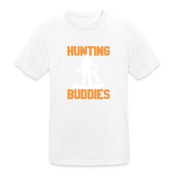 Hunting Buddies Awesome Hunter T-Shirt - Männer T-Shirt atmungsaktiv - Weiß - Vorne - AI Model Male 185 dark (185cm)
