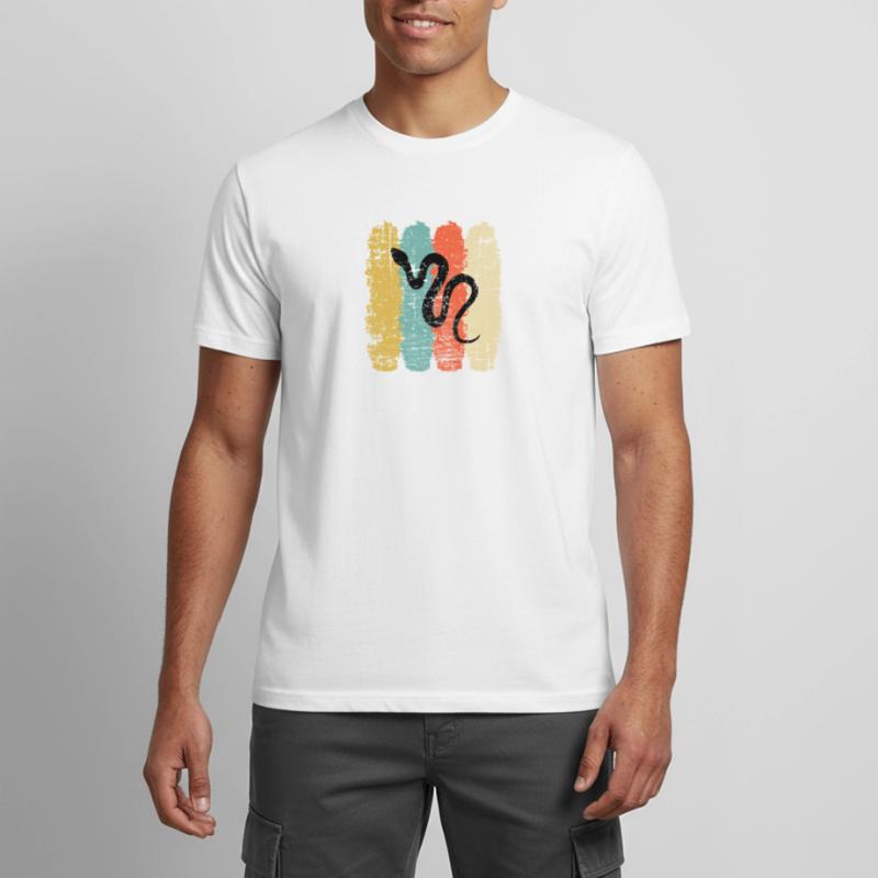 Snake Retro Reptile Python Idée cadeau T-shirt respirant Homme