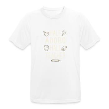 Half Adobo Half Teacher Funny Professor Humor - Männer T-Shirt atmungsaktiv - Weiß - Vorne - AI Model Male 185 dark (185cm)