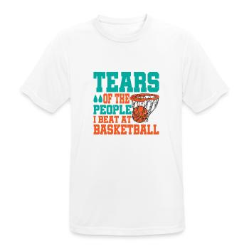Tears Of The People I Beat At Basketball - Männer T-Shirt atmungsaktiv - Weiß - Vorne - AI Model Male 185 dark (185cm)