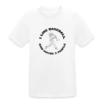 Baseball Baseball Lover Gift Baseball Game - Men's Breathable T-Shirt - white - Front - AI Model Male 185 dark (185cm)