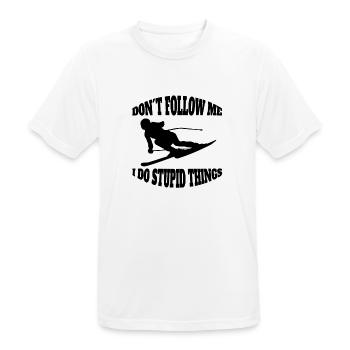 Skifahrer Wintersport Skifahren Weihnachten Ski - Männer T-Shirt atmungsaktiv - Weiß - Vorne - AI Model Male 185 dark (185cm)