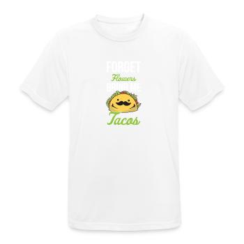 Taco Mexican Food Mexique Tortilla Burrito - T-shirt respirant Homme - blanc - Devant - AI Model Male 185 dark (185cm)