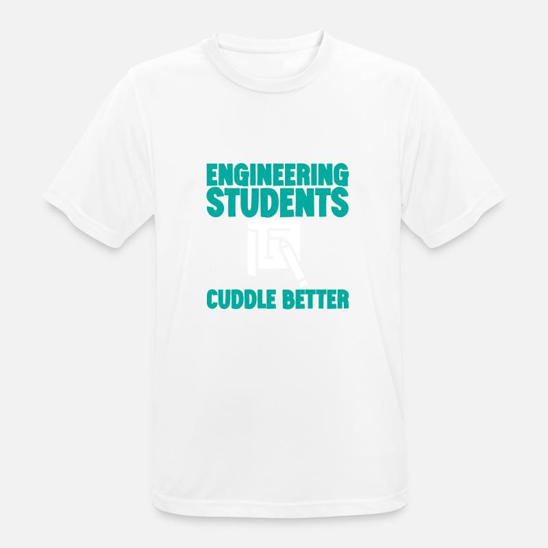 Engineering Students Cuddle Better 3 - Männer T-Shirt atmungsaktiv - Weiß