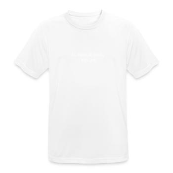 Funny sayings If It Requires Fake Smiling I'm - Men's Breathable T-Shirt - white - Front - AI Model Male 185 dark (185cm)