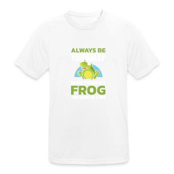 Sei Immer Du Selbst, Außer Du Kannst Ein Frosch - Männer T-Shirt atmungsaktiv - Weiß - Vorne - AI Model Male 185 dark (185cm)