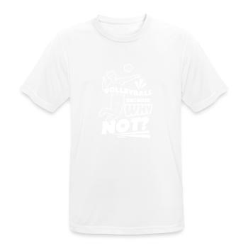Volleyball - Männer T-Shirt atmungsaktiv - Weiß - Vorne - AI Model Male 185 dark (185cm)