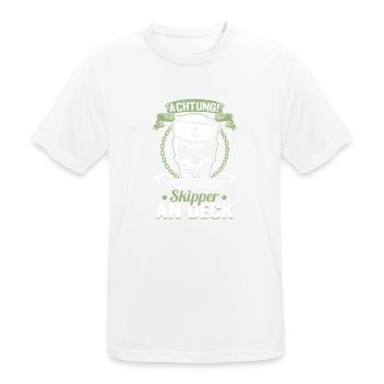 Nachwuchs Skipper segelschule Ostsee Helgoland - Männer T-Shirt atmungsaktiv - Weiß - Vorne - AI Model Male 185 dark (185cm)