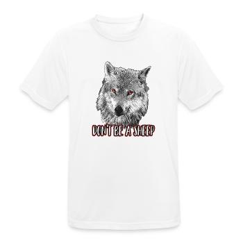 Sei kein Schaf - Männer T-Shirt atmungsaktiv - Weiß - Vorne - AI Model Male 185 dark (185cm)