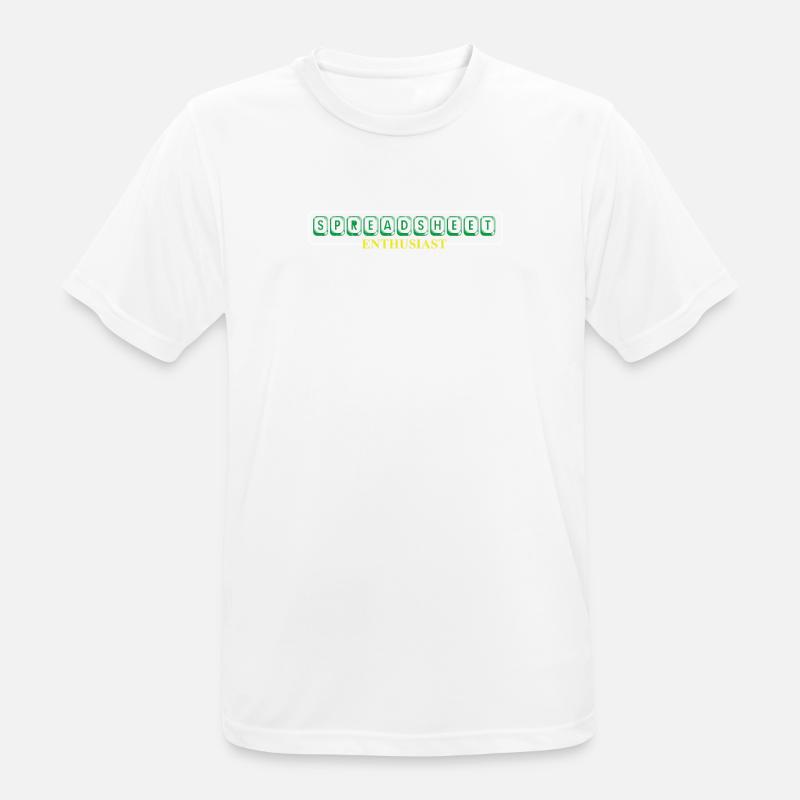 Feuille de calcul comptable CPA Fun Comptable Cool - T-shirt respirant Homme - blanc