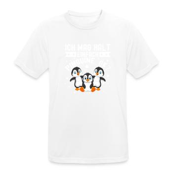 Ich Mag Halt Einfach Pinguine - Männer T-Shirt atmungsaktiv - Weiß - Vorne - AI Model Male 185 dark (185cm)