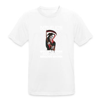Wollte Etwas Mit Den Menschen Machen - Männer T-Shirt atmungsaktiv - Weiß - Vorne - AI Model Male 185 dark (185cm)