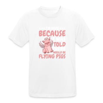 I Was Told There Would Be Flying Pigs 10 - Men's Breathable T-Shirt - white - Front - AI Model Male 185 dark (185cm)