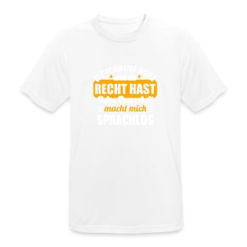 Ich schweige nicht weil du recht hast Dummheit - Männer T-Shirt atmungsaktiv - Weiß - Vorne - AI Model Male 185 dark (185cm)