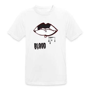 piercing & blood - Men's Breathable T-Shirt - white - Front - AI Model Male 185 dark (185cm)