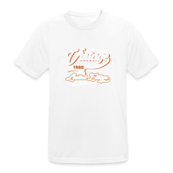 Edition Limitée Millésime 1986 - T-shirt respirant Homme - blanc - Devant - AI Model Male 185 dark (185cm)