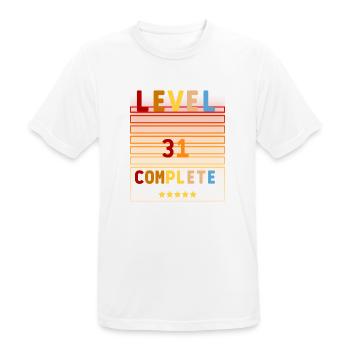 31th Birthday Geburtstags Geschenkidee Männer Frau - Männer T-Shirt atmungsaktiv - Weiß - Vorne - AI Model Male 185 dark (185cm)