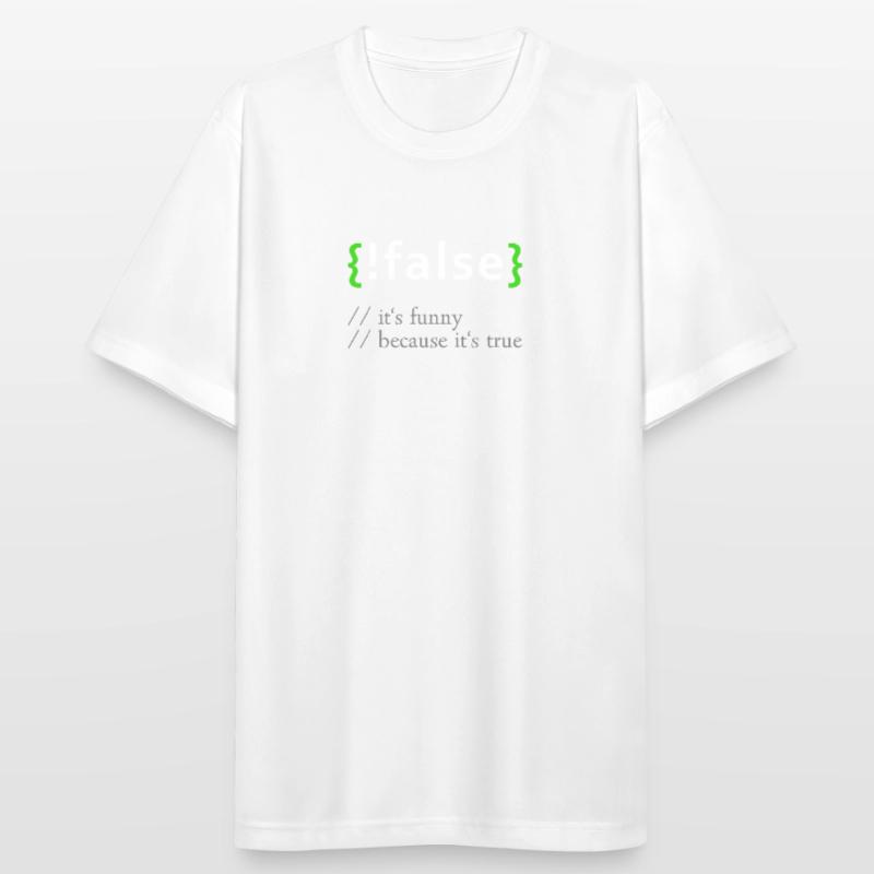 !False - Funny Coding Programmer Computer Program Men's Breathable T-Shirt