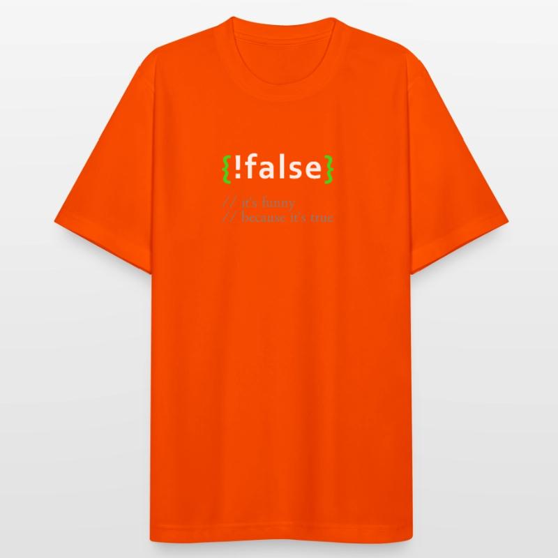 ! False - Lustige Codierung Programmierer Computerprogramm Männer T-Shirt atmungsaktiv