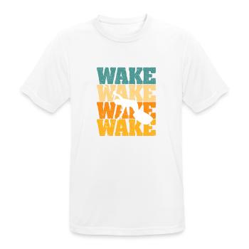 Retro Wakeboard Vintage Wake Boarding Sports nautiques - T-shirt respirant Homme - blanc - Devant - AI Model Male 185 dark (185cm)